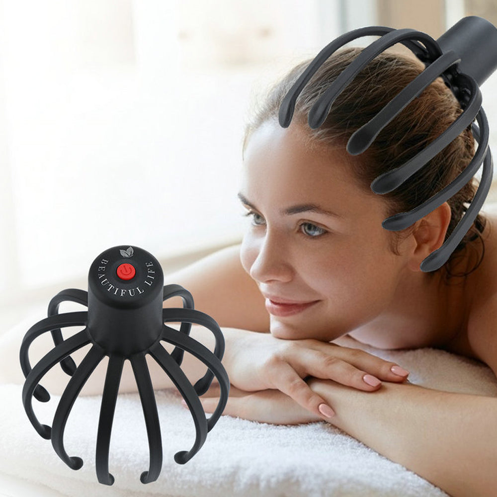 USB Charging Electric Octopus Claw Head and Scalp Massager_2