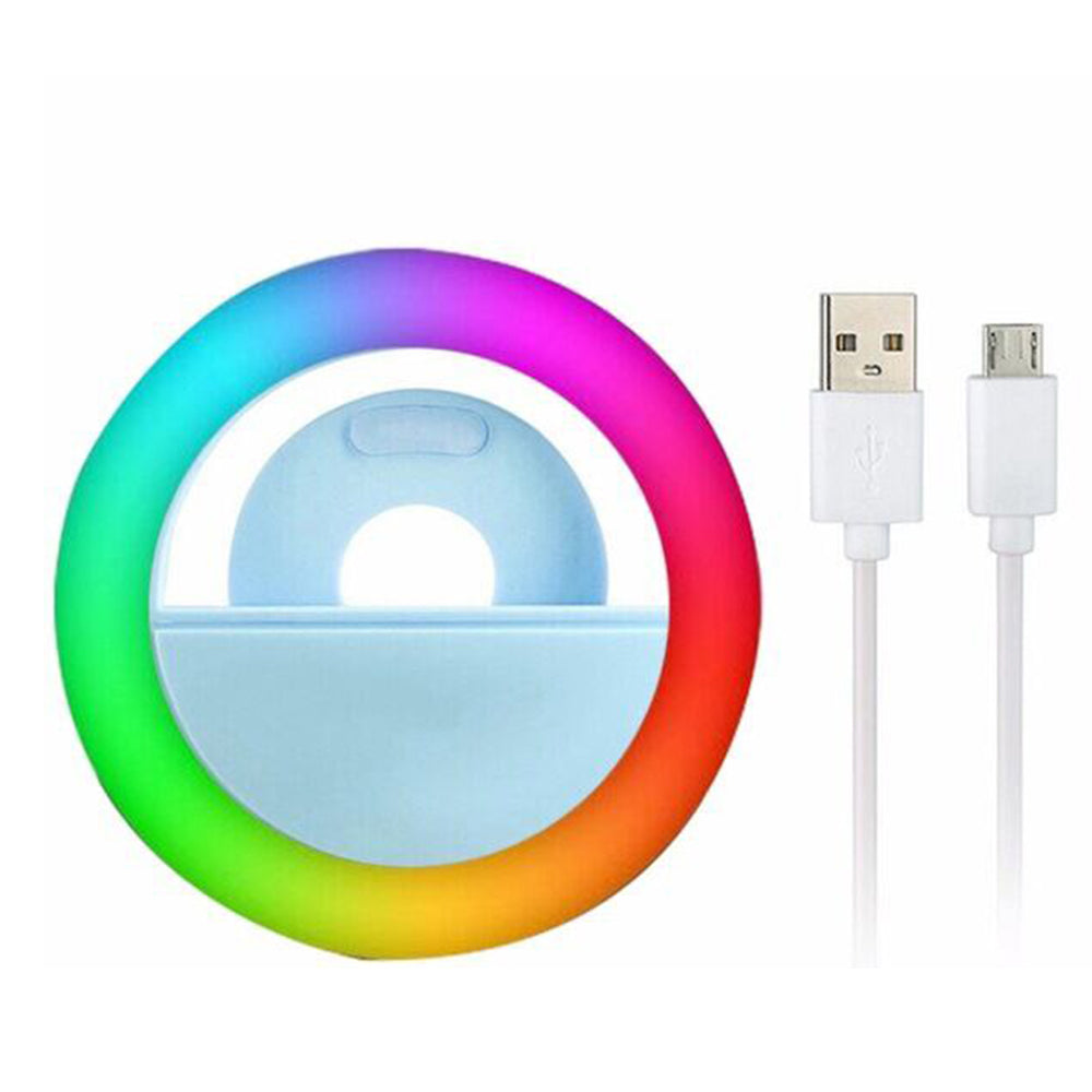 RGB LED Clip-on Mobile Phone Ring Light- USB Charging_14
