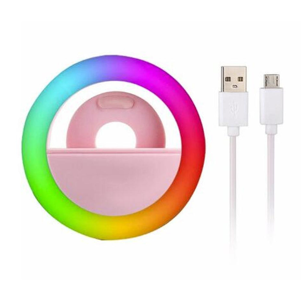 RGB LED Clip-on Mobile Phone Ring Light- USB Charging_15