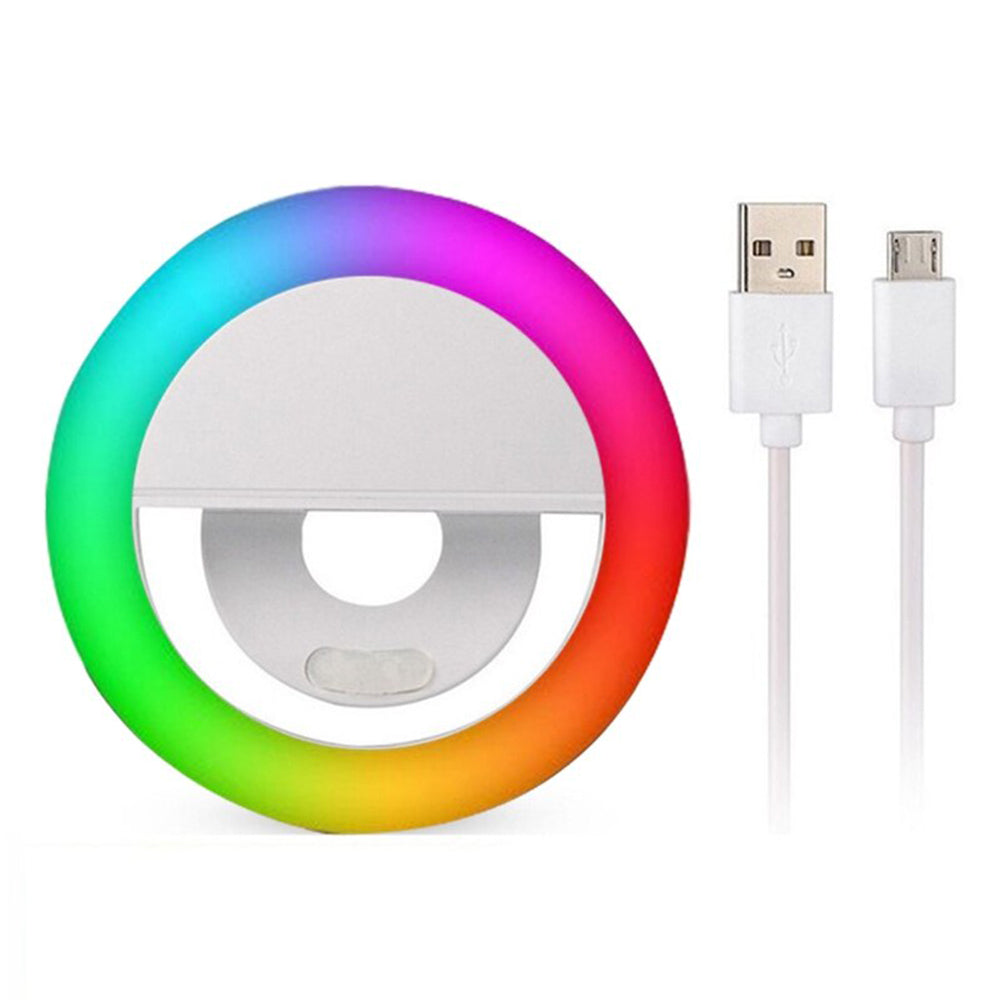 RGB LED Clip-on Mobile Phone Ring Light- USB Charging_16