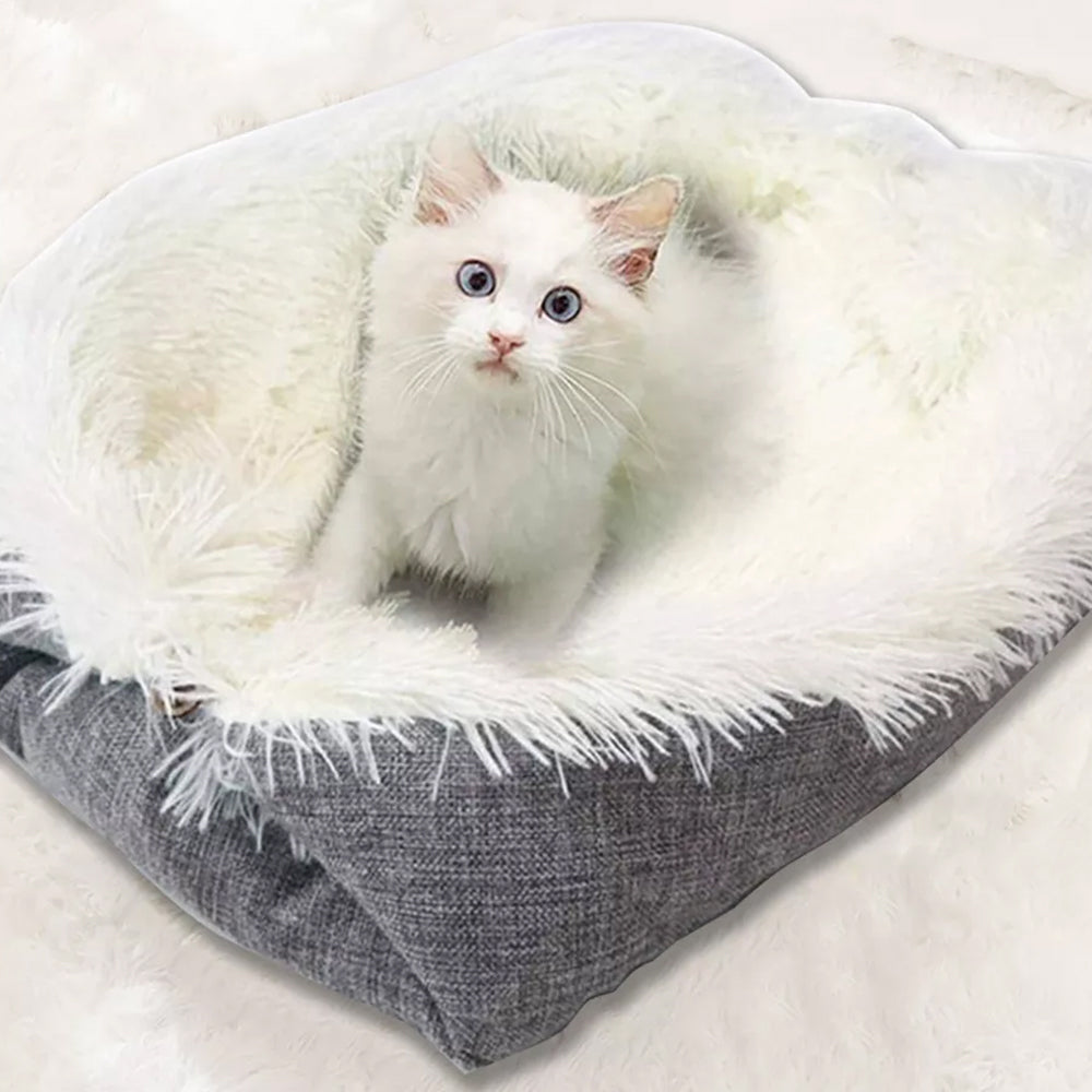 Self-Heating Cat Bed Indoor Cat Mat with Non-Slip Bottom_4