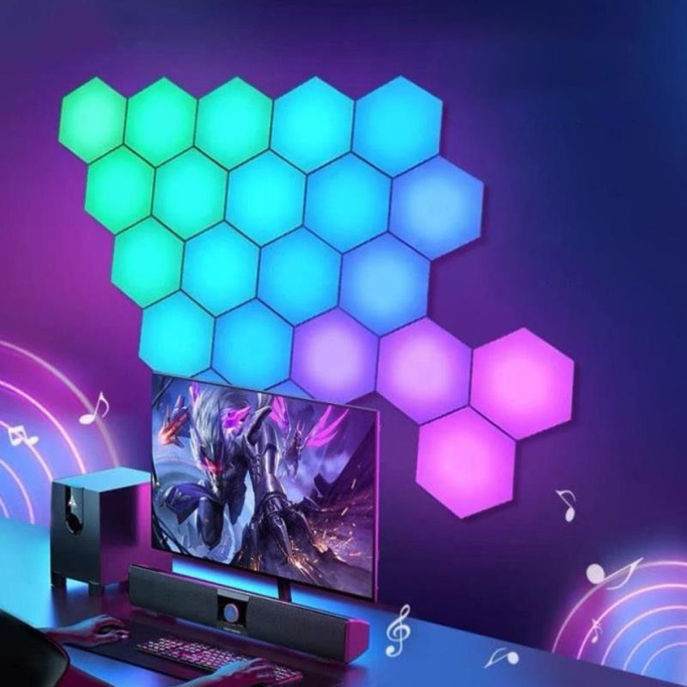 LED Hexagonal Board Voice-Activated Induction Night Light-USB Rechargable_3
