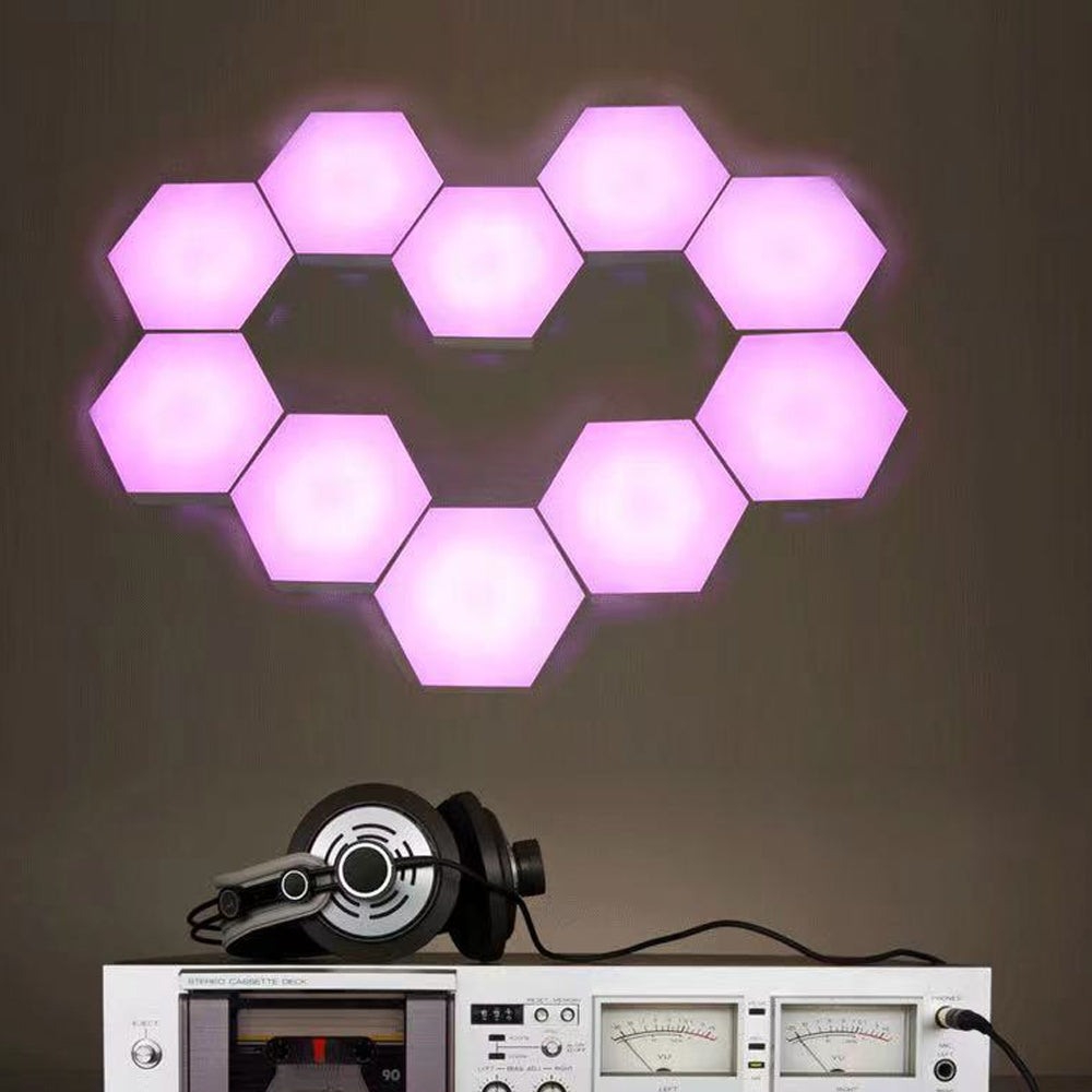 LED Hexagonal Board Voice-Activated Induction Night Light-USB Rechargable_5