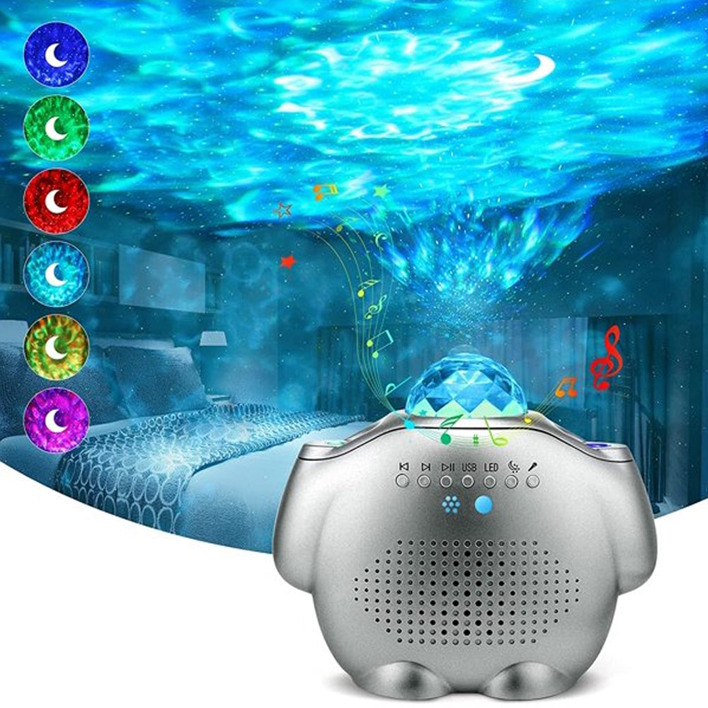 4 in 1 LED Galaxy Night Light Projector and BT Speaker-USB Rechargable_3