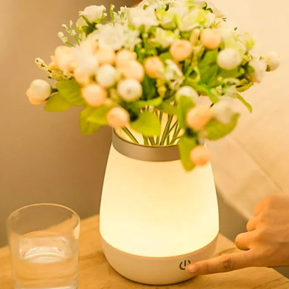 USB Rechargeable Bedside LED Lamp and Flower Vase_7