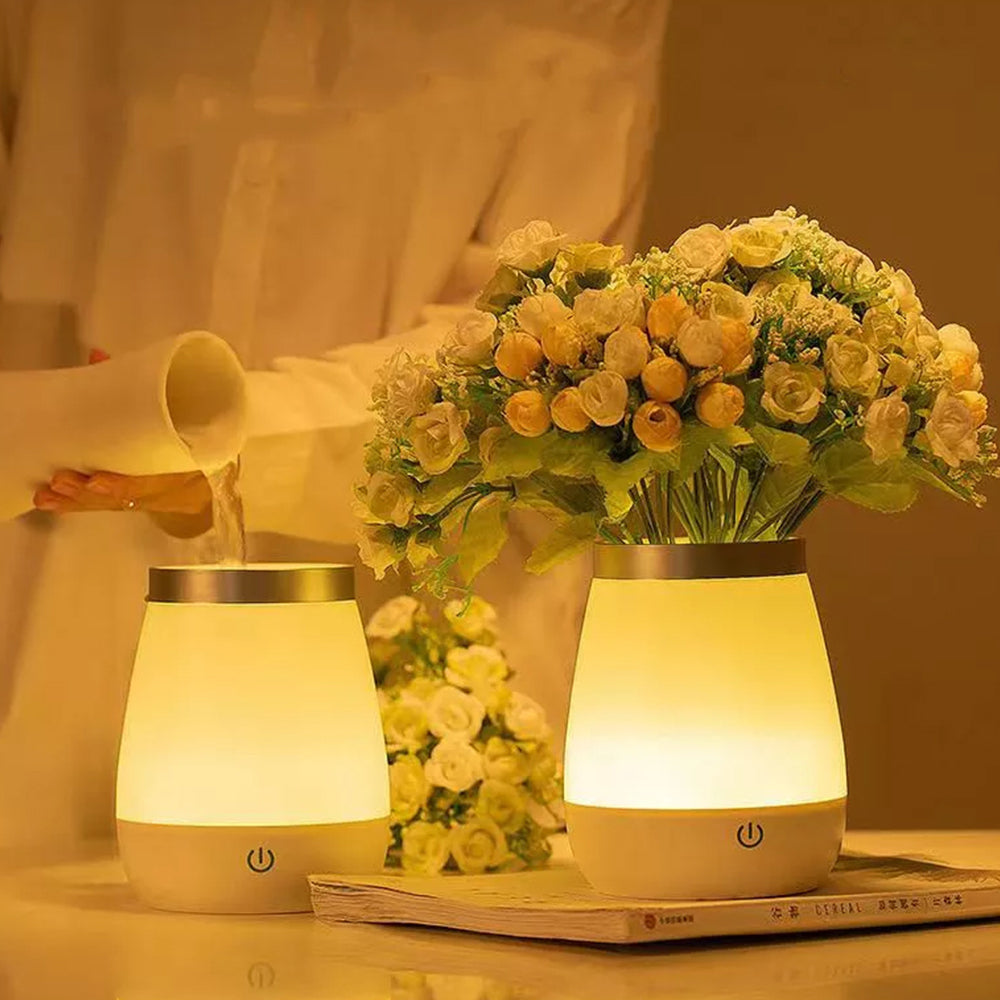 USB Rechargeable Bedside LED Lamp and Flower Vase_8