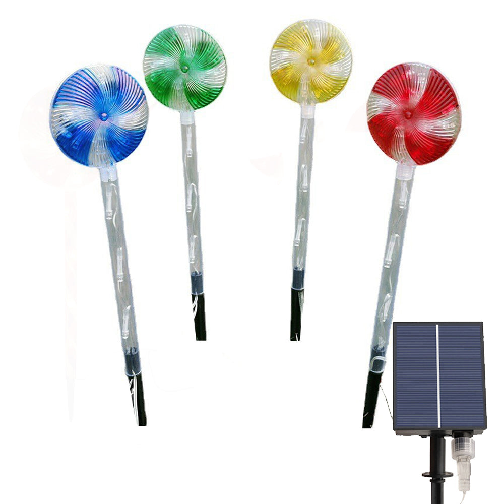 Solar Powered Candy Cane Lollipop Christmas Stake Lights_1