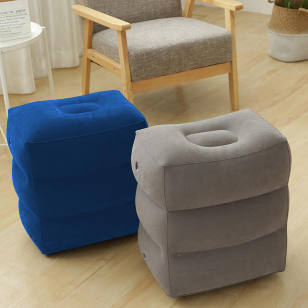 Three Layer Inflatable Portable Foot Rest with Storage Bag_2