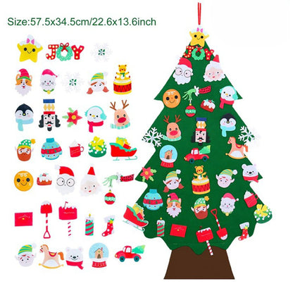 DIY Felt Christmas Tree Set for Kids, Wall Hanging Christmas Tree Decoration_2
