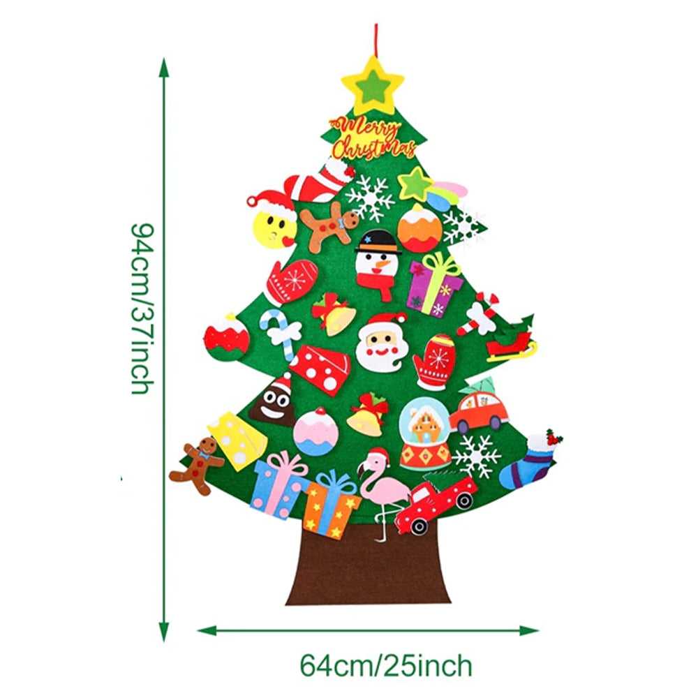 DIY Felt Christmas Tree Set for Kids, Wall Hanging Christmas Tree Decoration_6