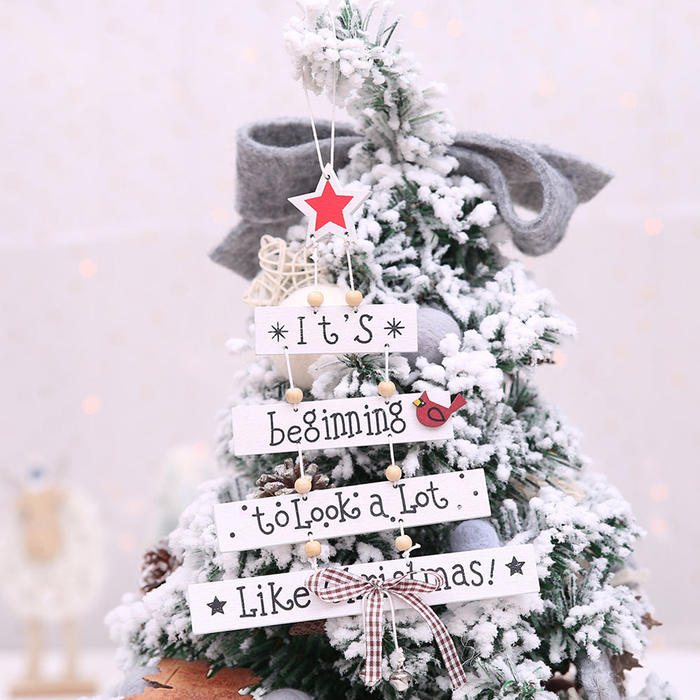 Wooden Hanging Indoor Christmas Holiday Decoration_3