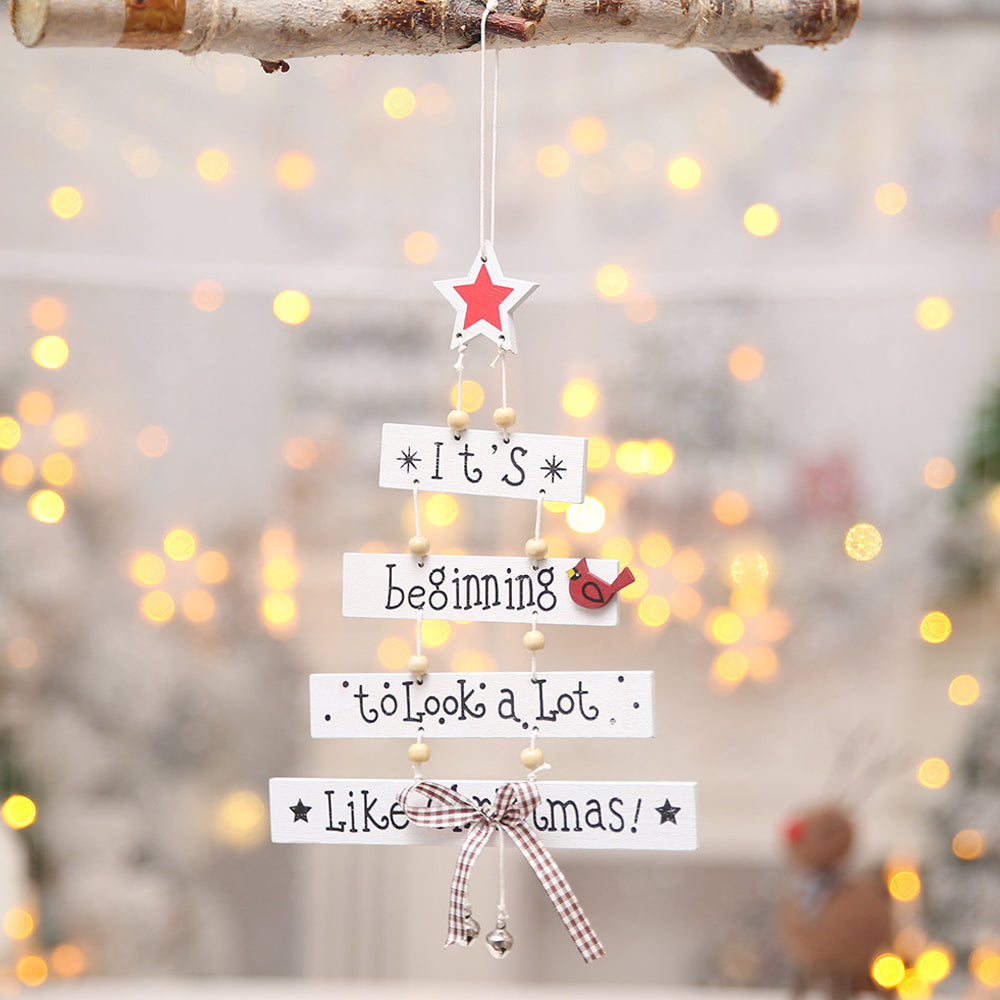 Wooden Hanging Indoor Christmas Holiday Decoration_6