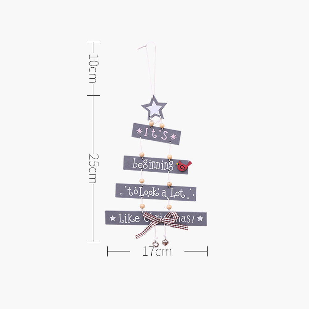 Wooden Hanging Indoor Christmas Holiday Decoration_7
