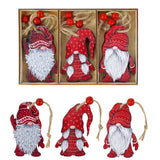 Christmas Wooden Gnome Ornaments Cute Hanging Pendants_0