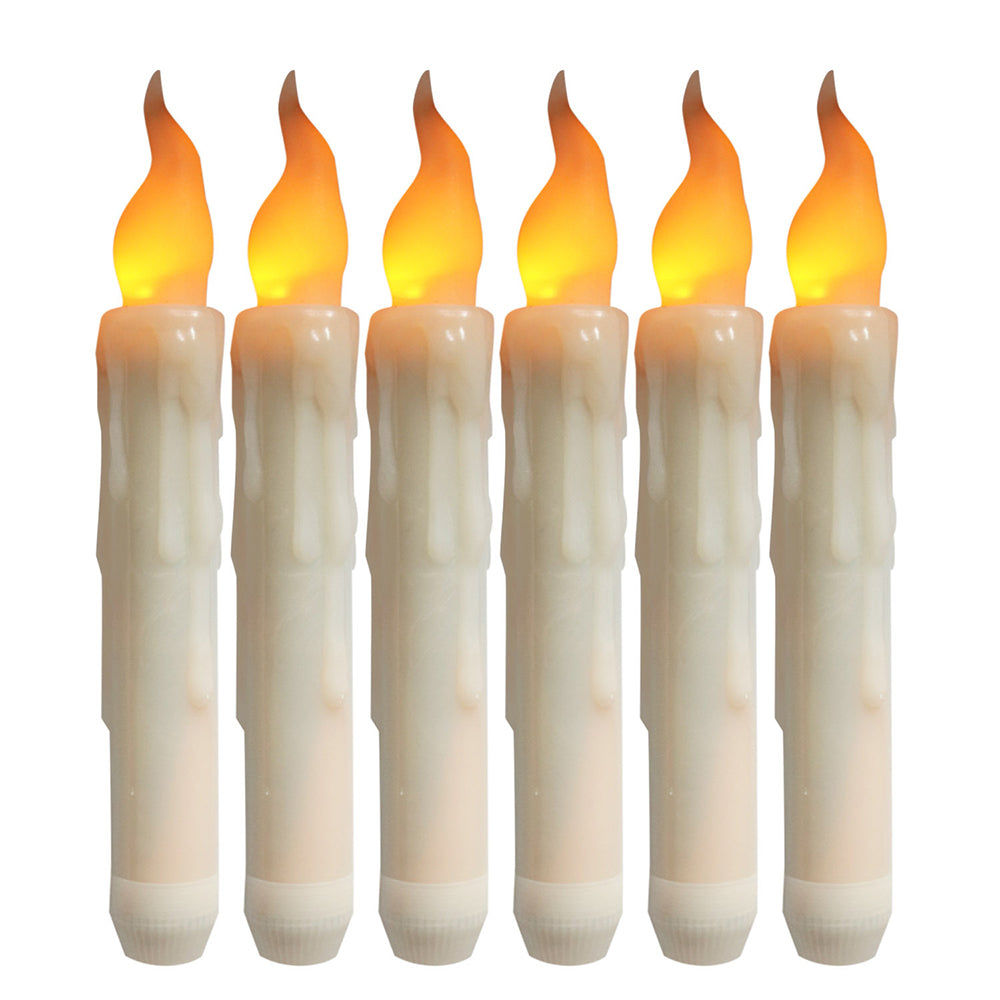 12 Pack Flameless LED Taper Candles Party Home Decoration Floating Candles-Battery Powered_0