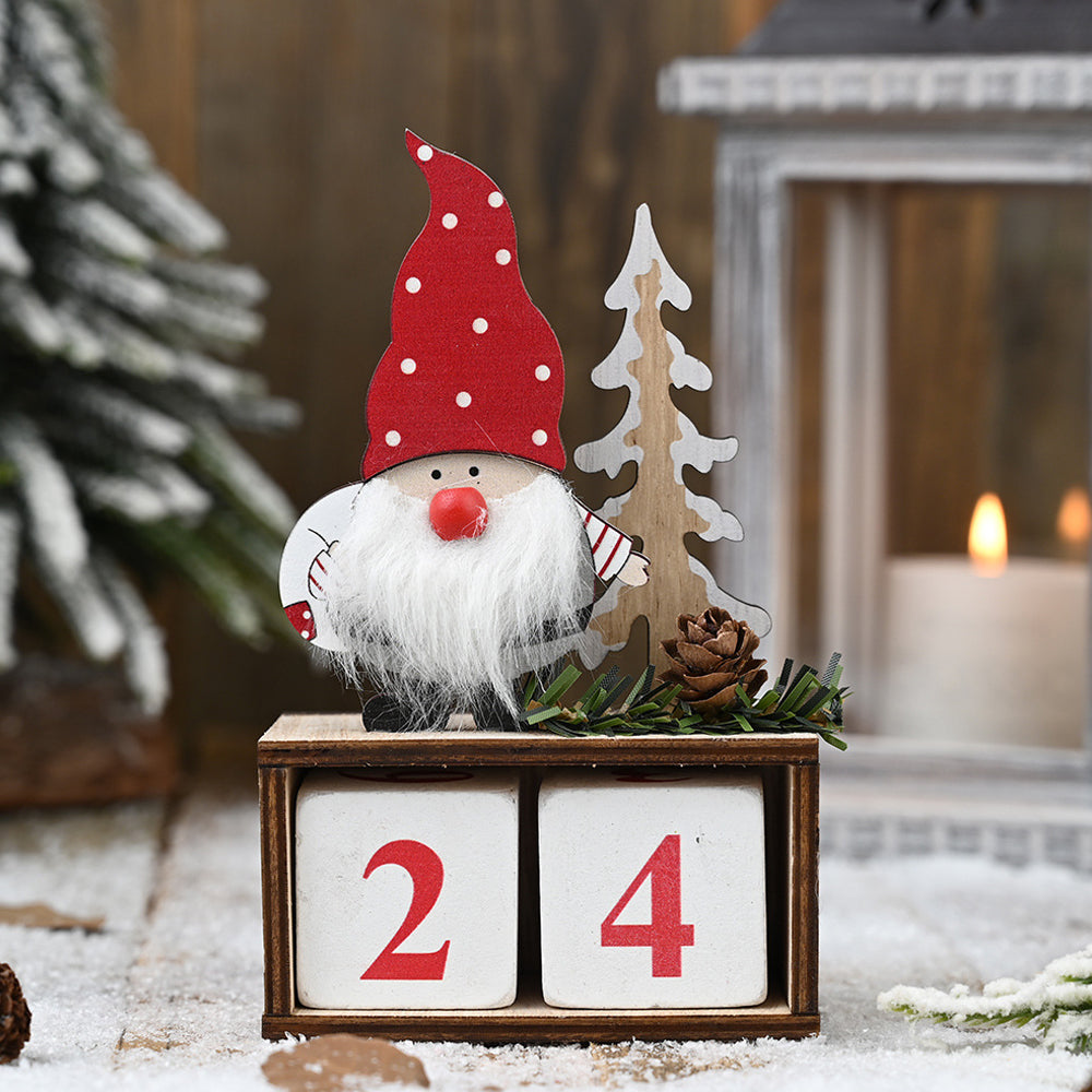Holiday Wooden Pine Cone Christmas Countdown Calendar_1
