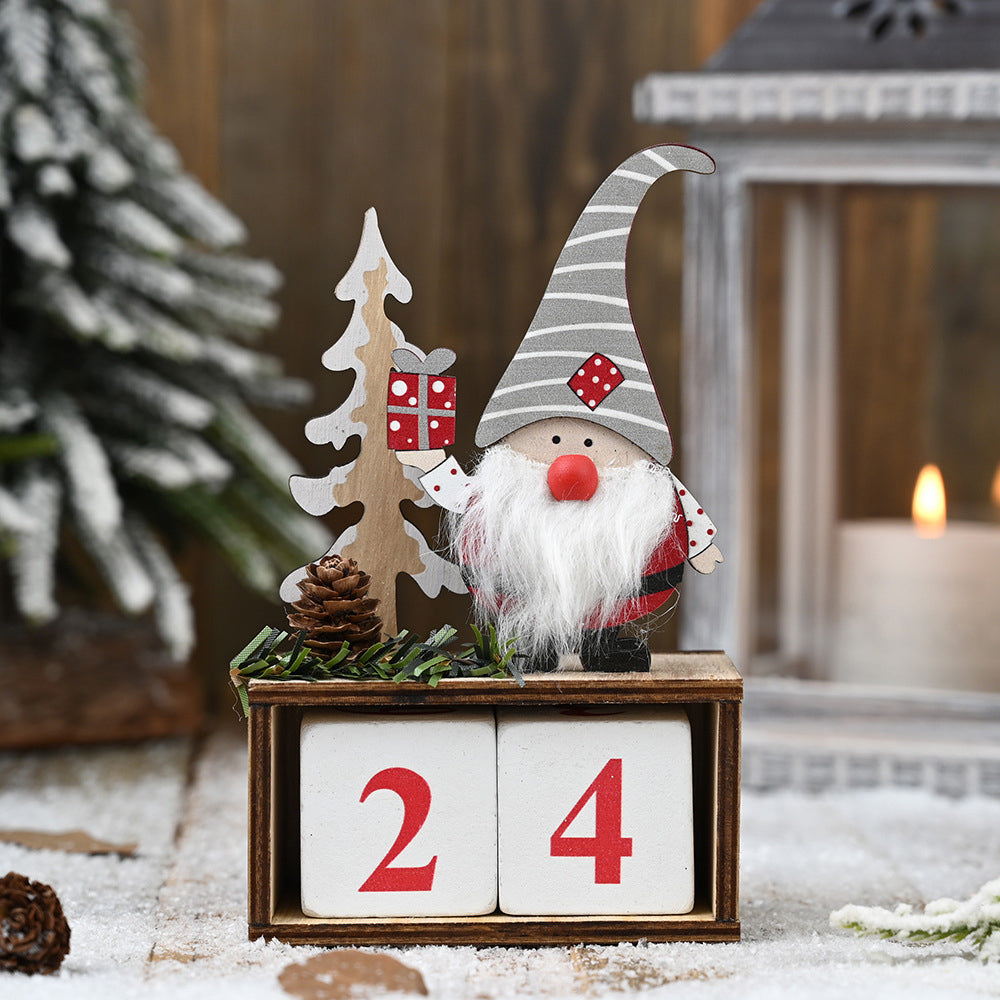Holiday Wooden Pine Cone Christmas Countdown Calendar_2