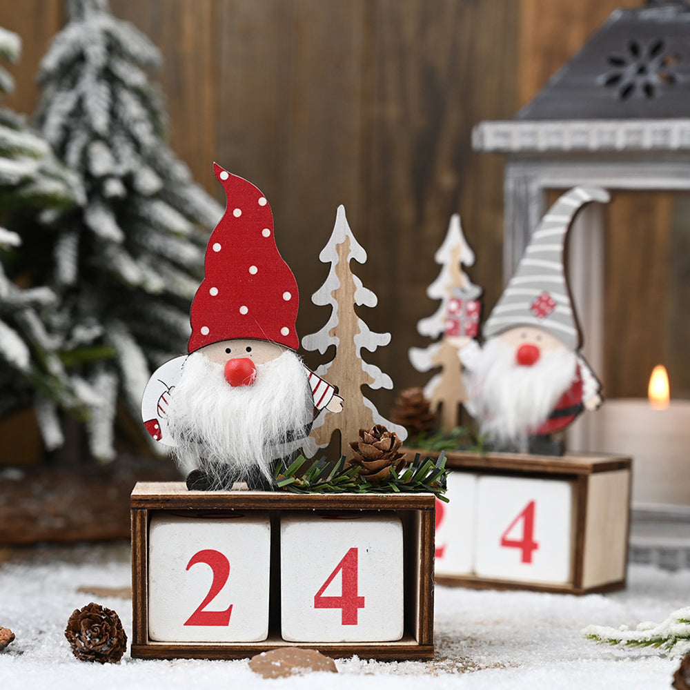 Holiday Wooden Pine Cone Christmas Countdown Calendar_4