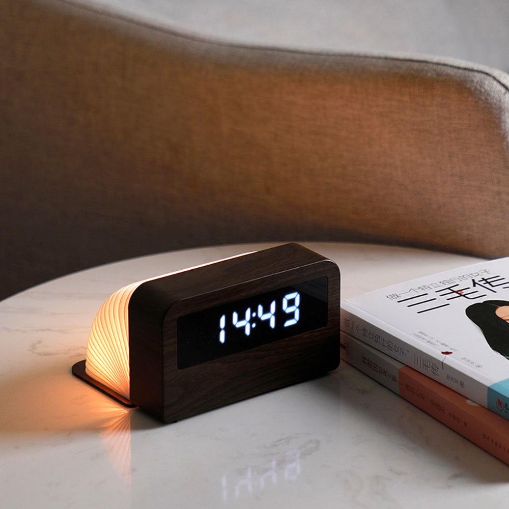LED Book Night Lamp with Digital Display Clock-USB Powered_3