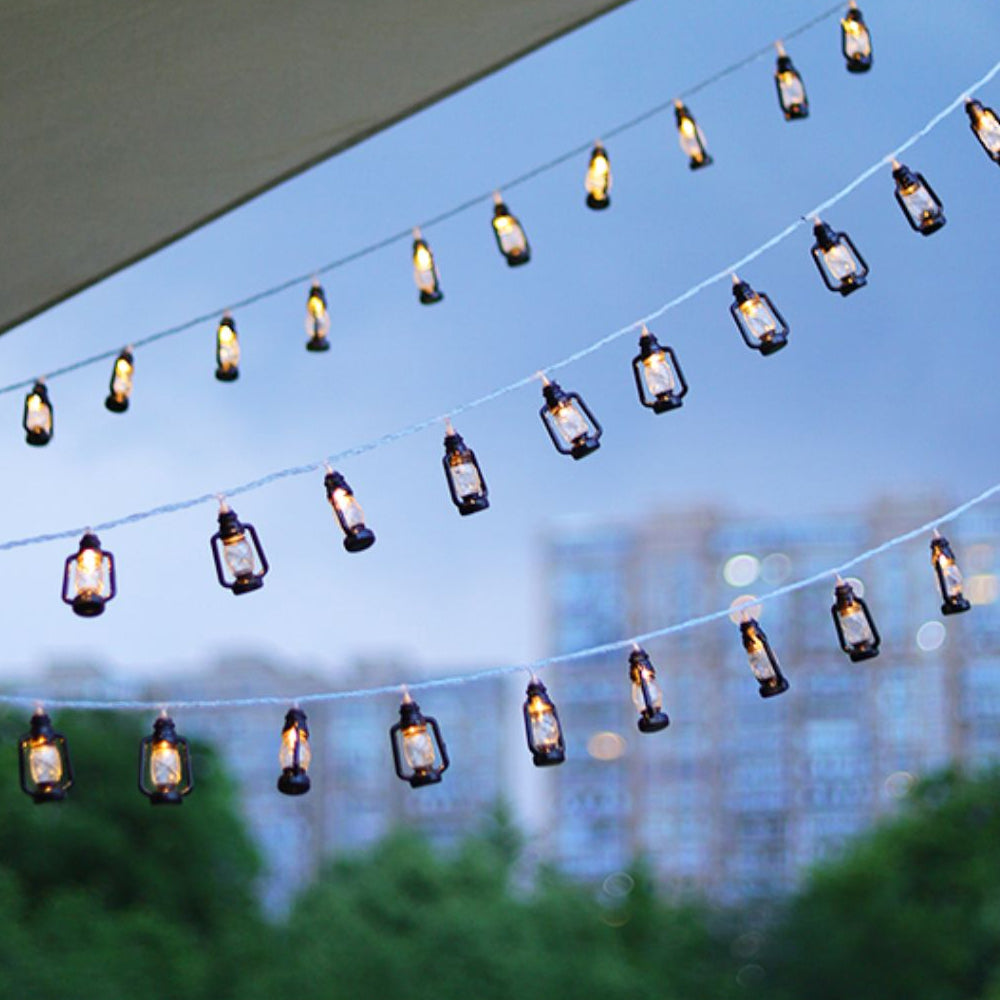 Kerosene Designed Outdoor Garden String Lamp-Solar Powered_3