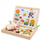 Wooden Educational Magnetic Double Sided Drawing Board For Kids Puzzle Toy_2