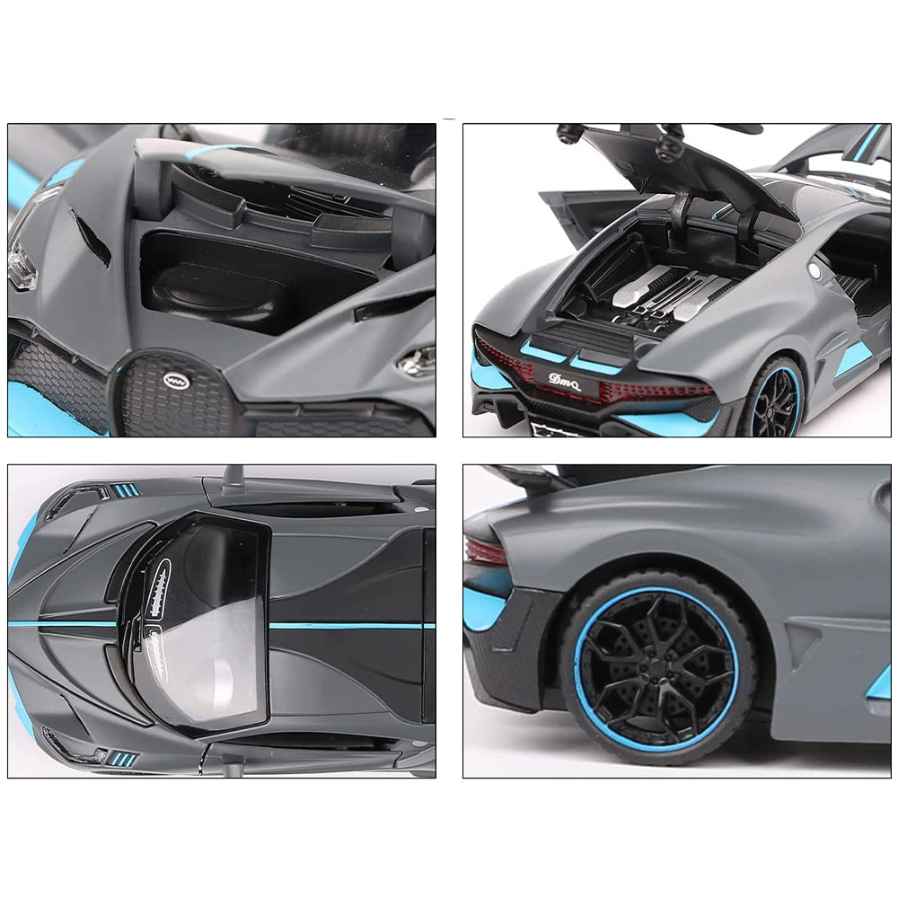 1.32 Bugatti Divo Zinc Alloy Pull Back Car Diecast Electronic Car with Light and Music - Battery Powered_8