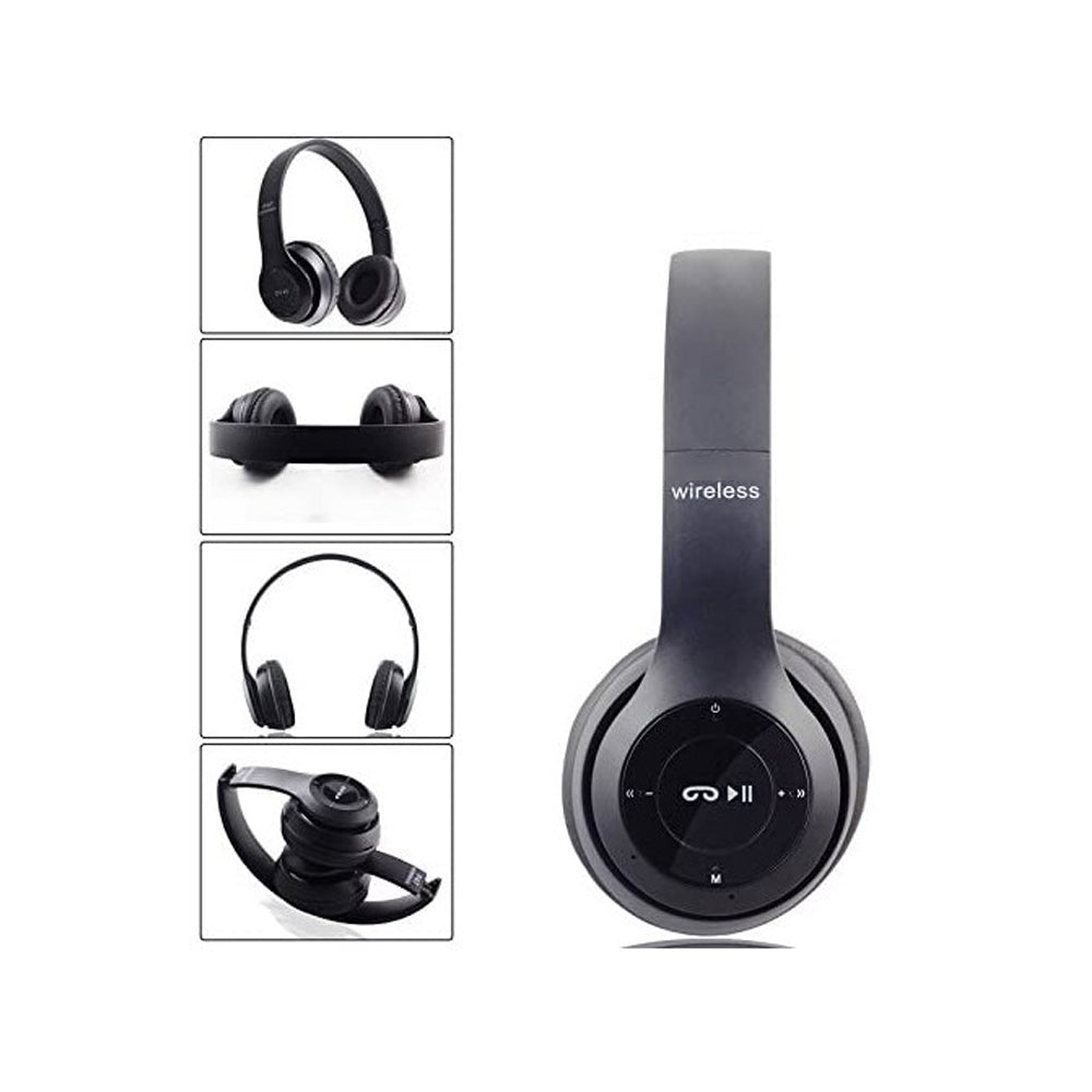 USB Rechargeable Over Ear Wireless Bluetooth Headphones_3