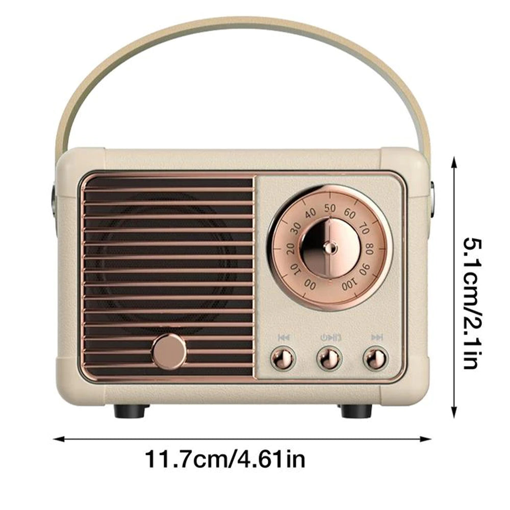 Retro Wireless Mini Bluetooth Speaker Vintage Décor for iPhone Android - USB Rechargeable_5
