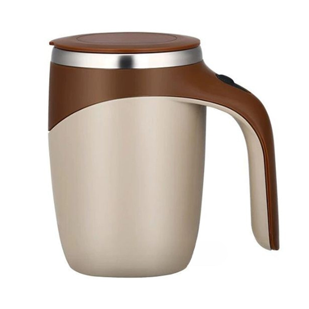 Electric Stainless Steel Magnetic Self Stirring Coffee Mug - Battery Powered_1