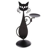 Vintage Black Cat Candle Holder for Pillars Candles Led Flameless Candles_0