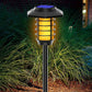 1/2 Pcs Solar Powered Outdoor Flickering Flame Pathway Torch Light_12