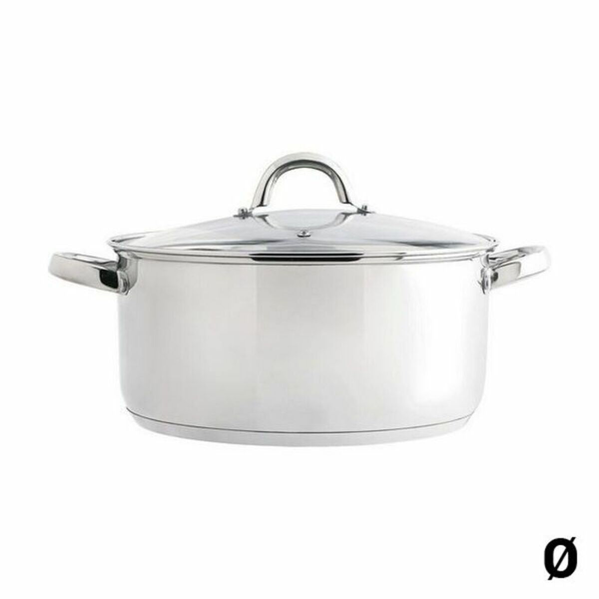 Casserole with glass lid Quid Ottawa Stainless steel