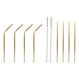 Reusable Drinking Straw DKD Home Decor Golden Stainless steel