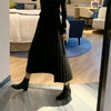 French grace Big swing A word wool Pleated skirt female Autumn and winter High waist Medium and long term Versatile Wool skirt longuette
