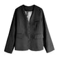 white Wet Advanced sense Retro V-collar suit loose coat female 2022 spring clothes new pattern little chap temperament Blazer  jacket