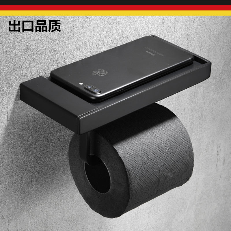 Export Germany black Tissue holder stainless steel Roll stand TOILET Toilet paper holder mobile phone Flat Storage Paper drawer