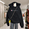champion George white Sweater female Hooded Plush thickening Couples dress early spring 2022 new pattern Autumn and winter loose coat
