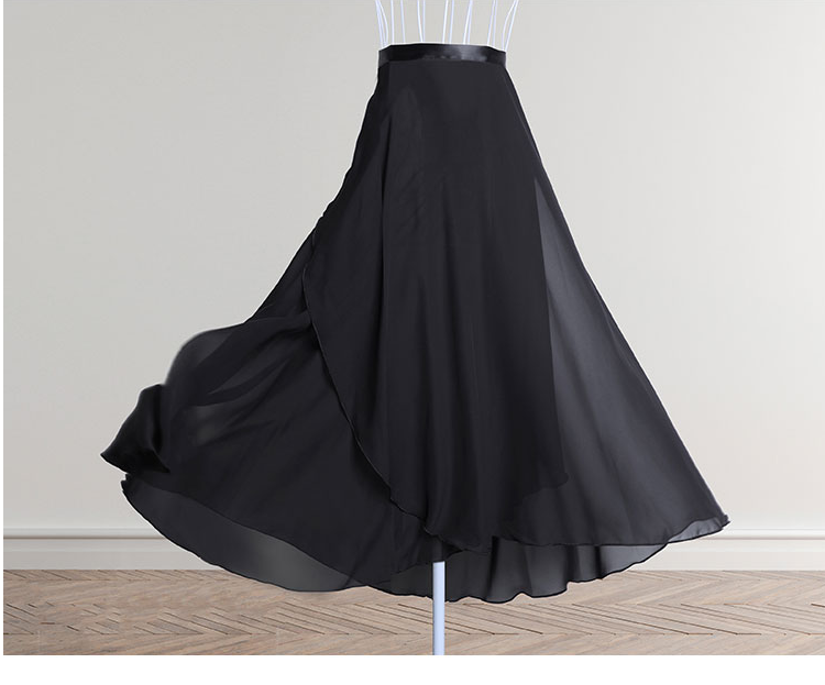 Dance clothes adult gules ballet skirt practice Half body Yarn skirt teacher longuette One piece Chiffon apron 80CM