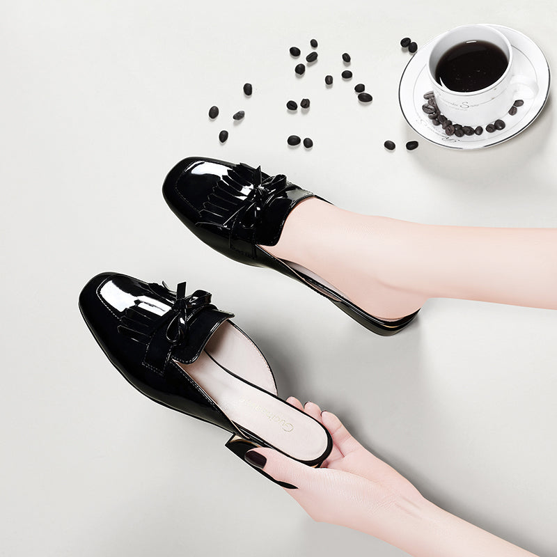 Small leather shoes ma'am British style classic Versatile Soft skin black soft sole comfortable genuine leather Retro With skirt Single shoes female