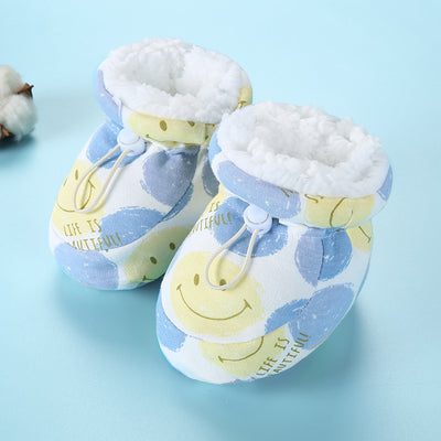 newborn baby Foot guard baby shoes Autumn and winter keep warm glove baby Cotton shoe cover winter thickening Plush