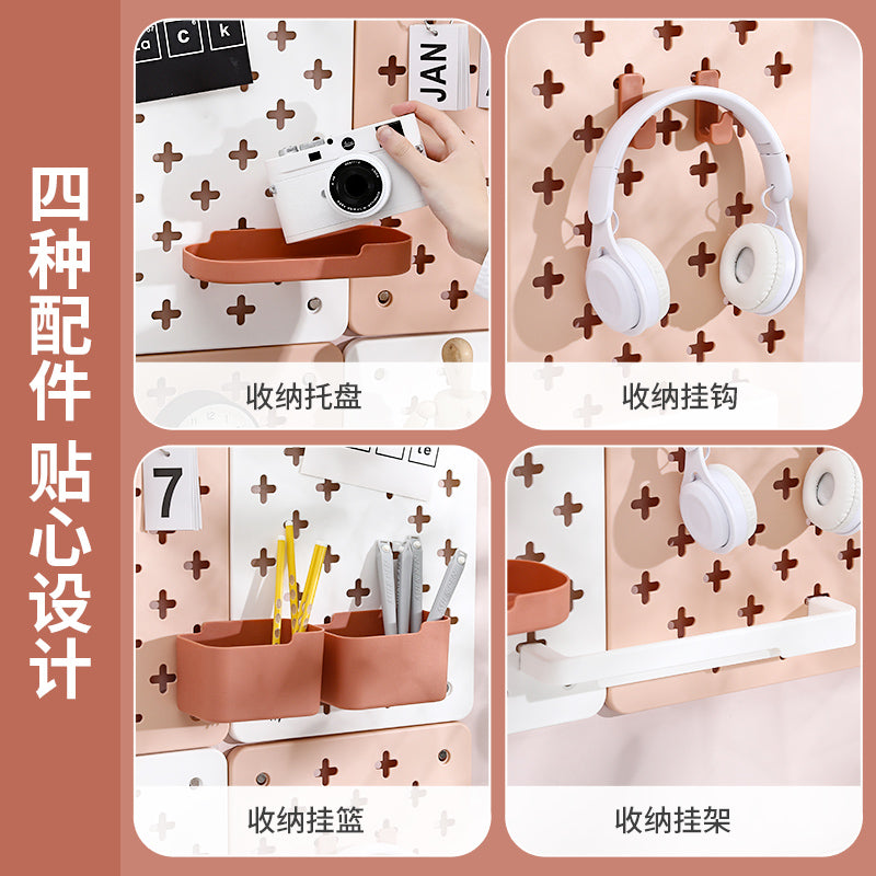 No punching household Hole board hole dormitory kitchen wall Storage rack wall decorate Shelf shelf Wall hanging a partition