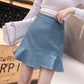 2021 Early spring Irregular A-line skirt Light proof PU Leather skirt skirt Basics Leather skirt pants Short skirt