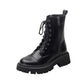 Thick bottom Martin boots female British style Sweet cool Short boots Women's Boots Big size Women's Shoes Fat feet wide fertilizer Boots 41 One 43 autumn