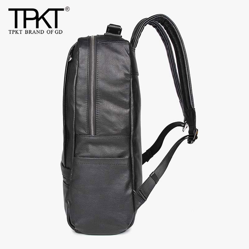 TPKT Light luxury brand   top layer leather leisure time Backpack genuine leather male business affairs Commuter Bag Computer package portable