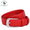 St. Paul ma'am Top layer soft leather Pin buckle Belt leisure time Wide Edition genuine leather youth decorate female Red trousers belt