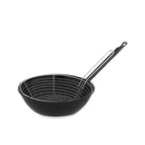 Frying pan with basket Vaello Black Enamelled Steel (Ø 24 cm)