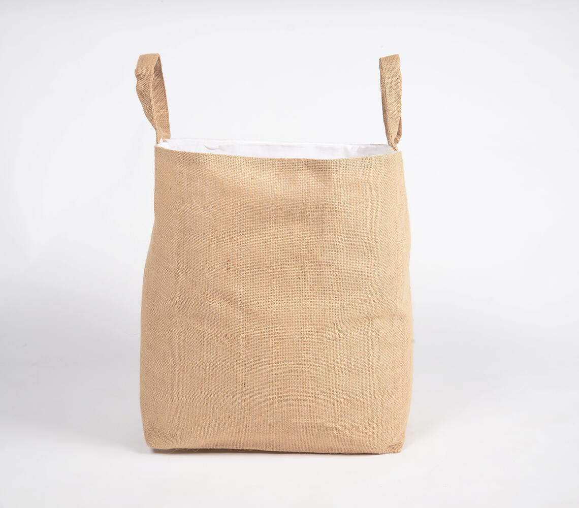 Minimal Jute & Fabric Storage bag